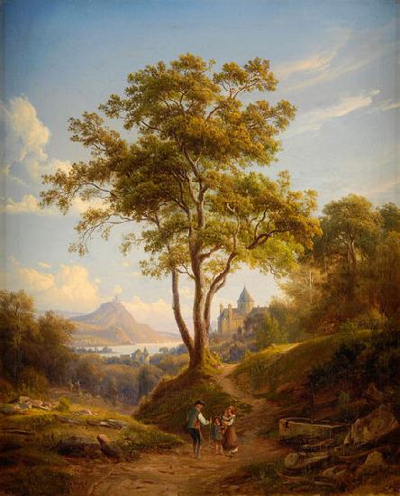 Julius Lange Am Rhein bei Nonnenwerth oil painting picture